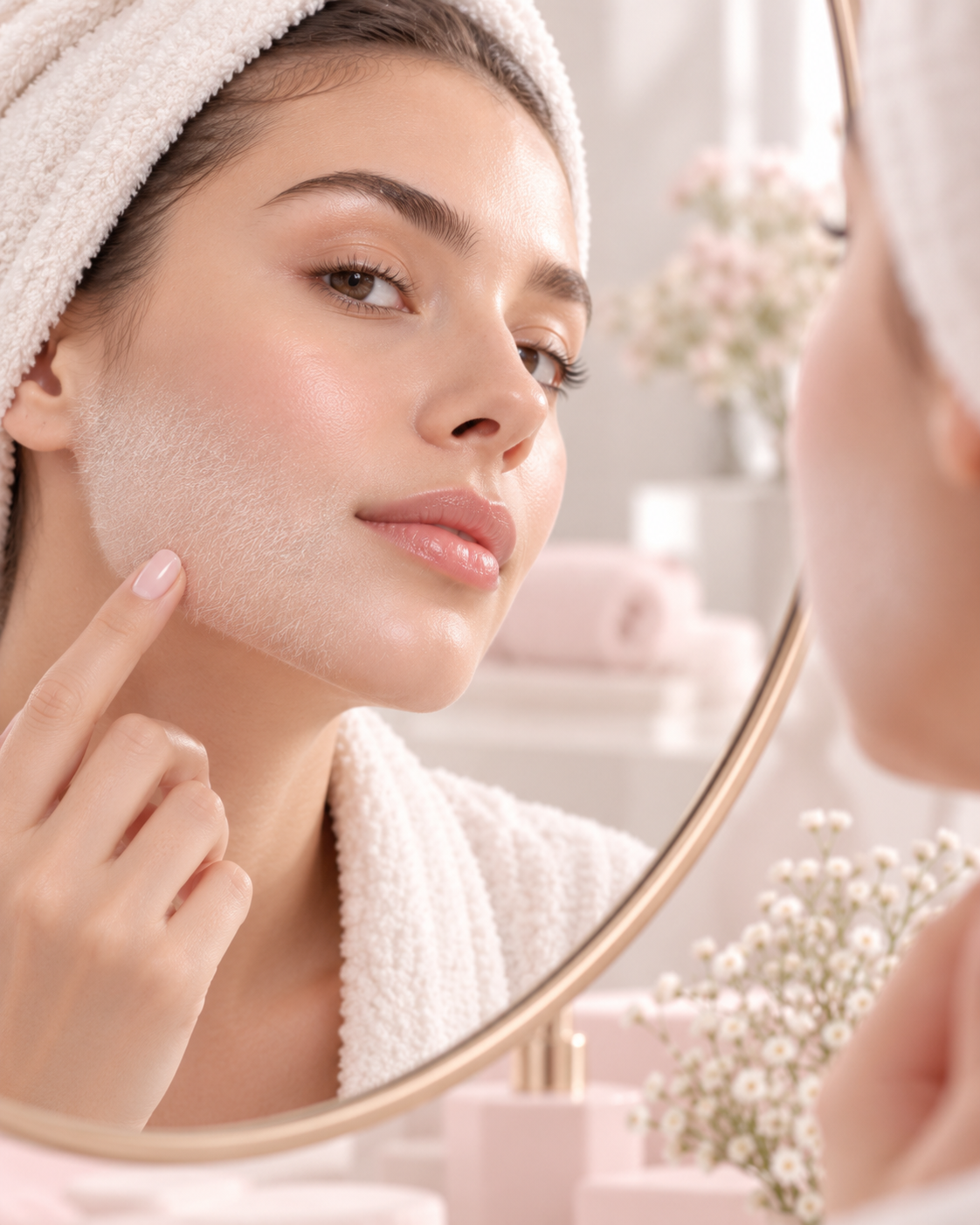 Fine facial hair made easier to identify with temporary contrast